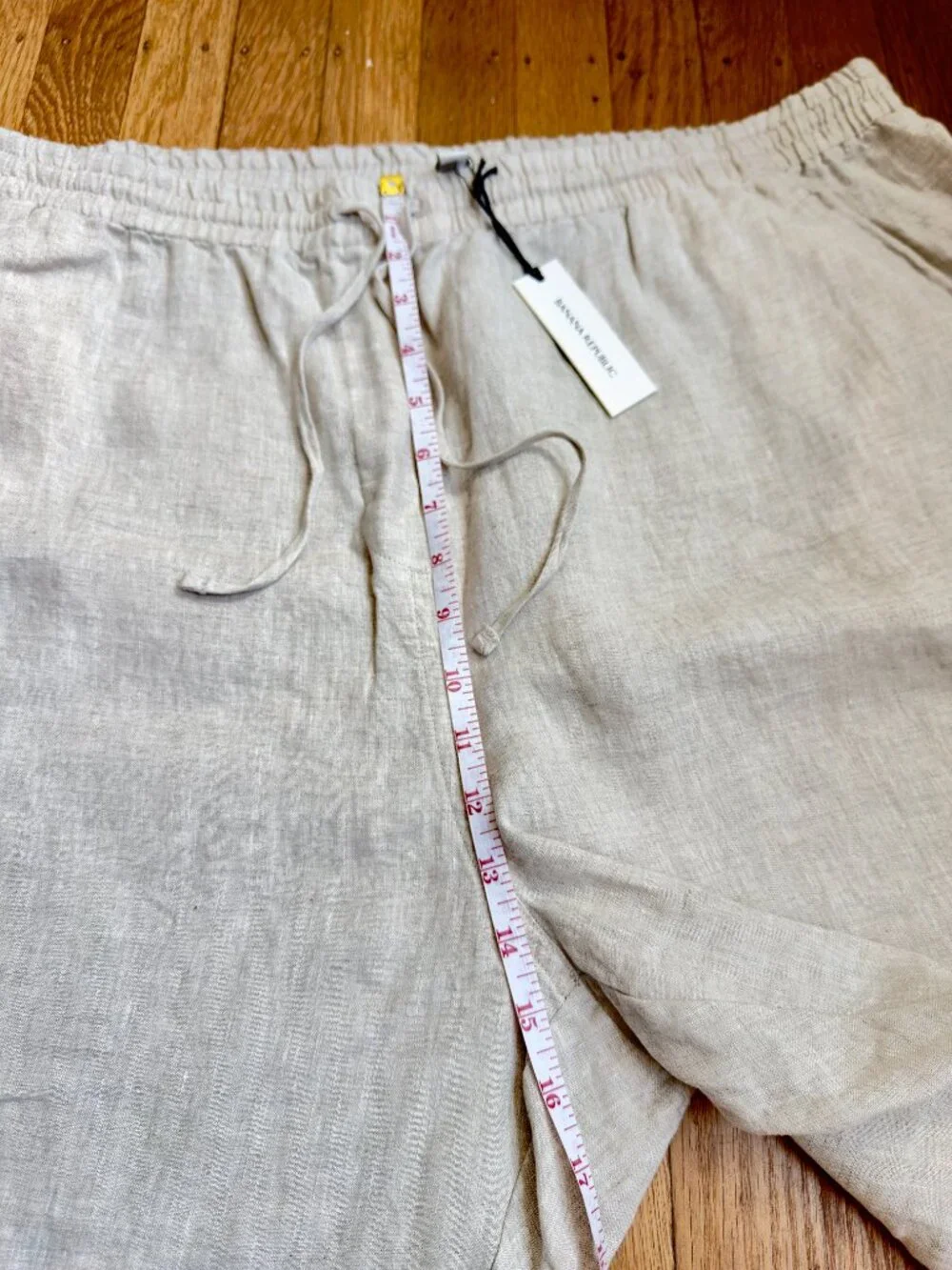 NEW Banana Republic 100% certified-European Linen Pull-On Ankle Pants - Size XXL